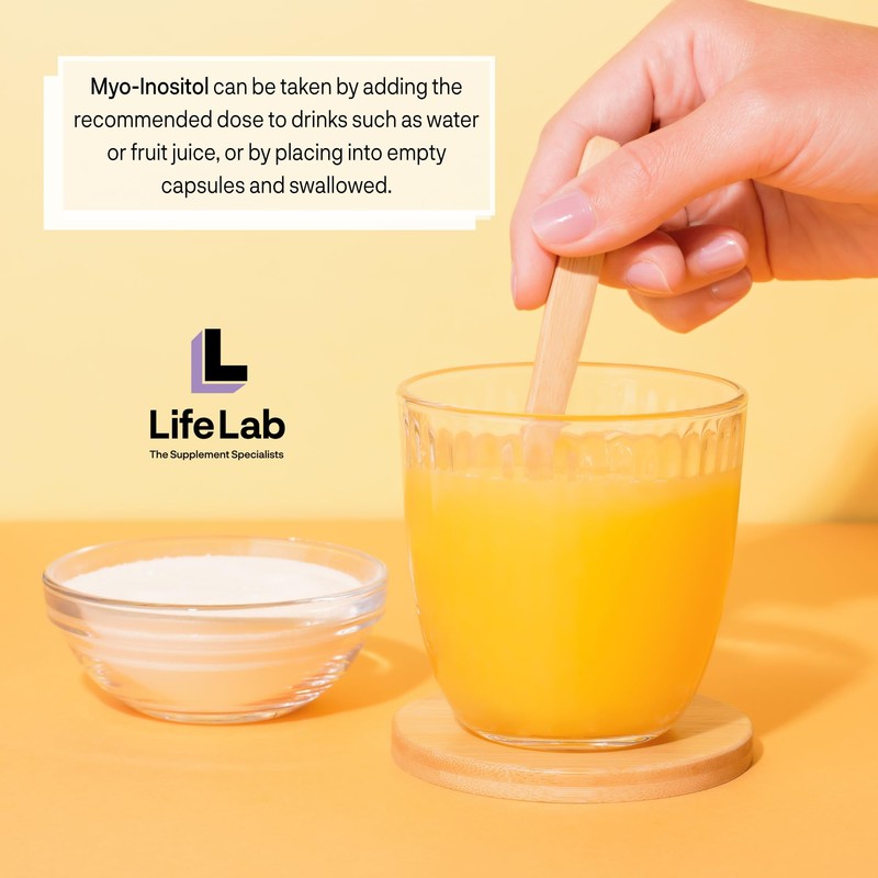 LifeLab Supplements Premium Myo-Inositol Powder, 100g - with 99.5% Purity,