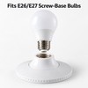 2-Pack E26/E27 Lamp Bulb Holders for Indoor Lighting – White