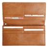 Edwin Retro Synthetic Leather Long Wallet, Embossed Logo, Synthetic Leather,