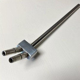 Rape Rapé Sniffing Pipe Applicator Double Action Titanium Stainless Steel