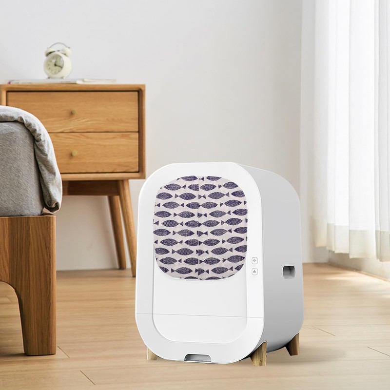 Kisangel Cat Litter Box Curtain, Self Cleaning Litter Case Door