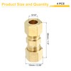 uxcell 3Pcs Compression Pipe Fittings, 5/16" Brass Compression Union Straight