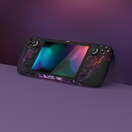 PlayVital Full Set Protective Skin Decal for Steam Deck LCD, Custom Stickers Vinyl Cover for Steam Deck OLED - Evil Knight