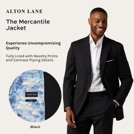 Alton Lane Mercantile Jacket Classic Fit - Premium Quality Suit Jacket for Men, Stylish and Elegant Men’s Suit Jackets, Black, 48R