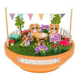 Shudehill Giftware Magic Fairy Garden in Round Flower Pot Garden Design Large