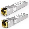 2 Pack 10G SFP+ to RJ-45 Transceiver, 1.25/2.5/5/10G-T Copper SFP+