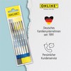 Online writing instruments, 6 ballpoint pen refills, blue, G2 format,