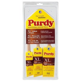 Purdy XL 1, 1-1/2 and 2 in. W Assorted Polyester Paint Brush Set