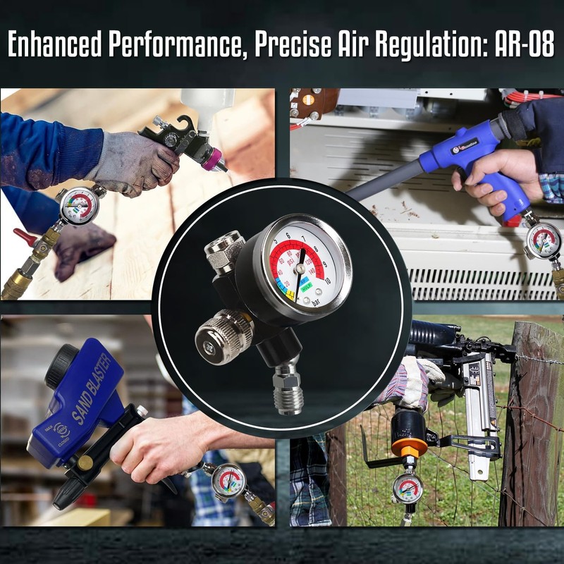 LE LEMATEC Spray Gun Regulator Valve Tool, 1/4 NPT Air