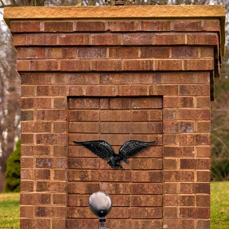 Montague Metal Products Flagpole Wall Eagle, 24-Inch, Black