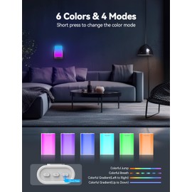 TECKNET Wireless Doorbell, Flashing Doorbell with 6 Bright Colors, 4 Lighting Modes, 5 Volume Levels, 60 Melodies, IP65 Waterproof Door Bells Cordless Great for Home,Office, Elderly & Hearing Impaired