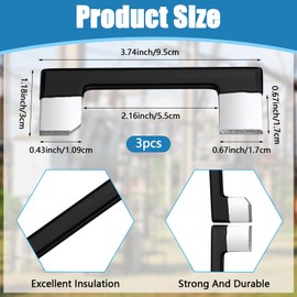 HCEWSBFD 3Pcs 200 Amp Meter Socket Jumper Assembly Bypass Jumper Bus Electrical Meter Base Jumper Link Standard 2-1/4'' Handles Strong Insulation for Testing Maintaining Circuit Security Hot Checking