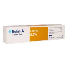 Retin A. 0.1%. Tretinoina Crema Acné Manchas Estrías Arrugas