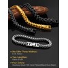 Mens Stainless Steel Franco Chain Bracelet 10MM Link Bracelets, Fold