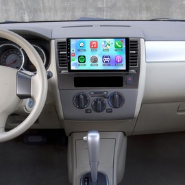 9 Inch Double Din Car Stereo for Nissan Versa MK1 2007-2011 Android 14 IPS Touchscreen Car Radio w/Wireless Carplay Android Auto GPS Navigation Bluetooth WiFi SWC AHD Mirror Link Backup Camera, 2+32G