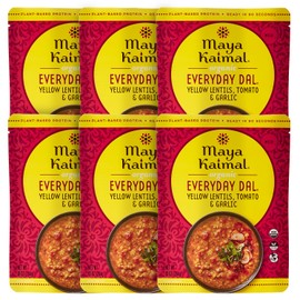 Maya Kaimal Foods Organic Indian Everyday Dal (Pack of 6) – Fully Cooked Ready to Eat Meals w/Yellow Lentils, Tomato & Garlic – Vegan, Kosher & Non-GMO Microwavable Indian Food