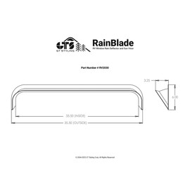 RainBlade for Push-Out Style RV Windows, Window and Door Deflector, Sun Visor (Fits 30-33 in. Frame)