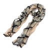 Premium 2-Layer Viscose Plaid Scarf, Beige