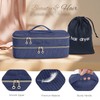 ELCUPA Double-layer Hair Tools Travel Case with Black Hair Dryer