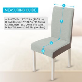 Guittly Stretch Chair Covers, Set of 4, Removable and Washable Chair Covers, Covers for Chairs with Backrest, Universal Chair Cover for Dining Table Chair, Wedding, Party Decoration (4, Grey and