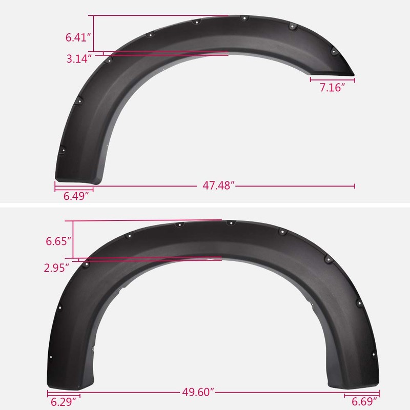 PIT66 Fender Flares, Compatible With 1999-2007 Ford F250 F350 Super