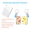 Pack of 120 Sublimation Blanks Key Chains Rectangular Sublimation Blanks
