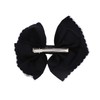 Black Scalloped Edge Bow Hair Clip Small - Set of