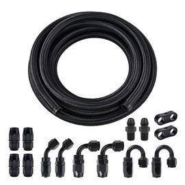 EVIL ENERGY 6AN Fuel Line Kit, 6AN Hose Nylon Braided Fuel Line Hose Fitting Kit CPE Fuel Hose 20FT