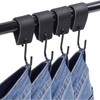 Vroxdrez S Hooks with Leather Loop - Black, Pack of
