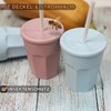 Engelland - 5 x Plastic Cups with Lids, Pink, Drinking