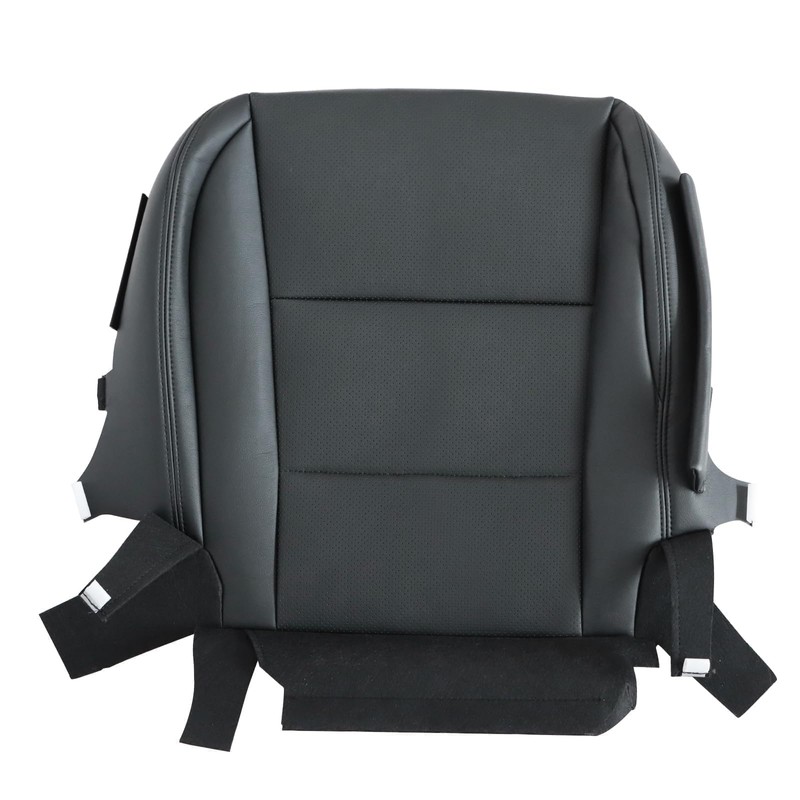 FZJDSD Black Driver Side Bottom Perforated Microfiber Leather Replacement Seat