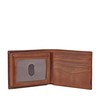 Fossil Men's Quinn Leather Bifold with Flip ID Wallet, Brown,