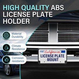 GRUOIZ Quick Install Front License Plate Holder Compatible with Dodge Challenger 2010-2025 up ABS License Plate Mounting Bracket Replacement Frame with Screws, Durable Car Accessories Upgrade