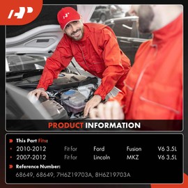 A-Premium Air Conditioner AC Compressor with Clutch Compatible with Ford Fusion 3.5L 2010-2012, Lincoln MKZ 3.5L 2007-2012, SP17 Style, 6 Grooves, with 4-1/2" Dia. Pulley