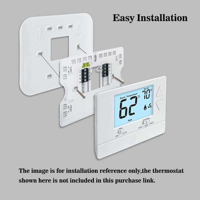Thermostat Trim Plate Cover, Covers Wall Imperfections, Easy to Install,
