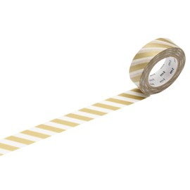 mt Masking Tape 1P"Stripe Gold 2" Washi Masking Tape - Gold