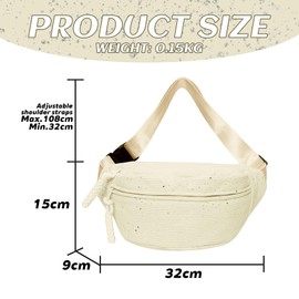 Cord Bum Bag for Men and Women, Crossbody Waist Bag, Shoulder Bags, Chest Bag, Cord Adult with 3 Pockets and Adjustable Lightweight Belt Bag for Boys, Sporty, Hiking (Brown)