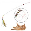 Wire Feather Bell Pet Toy Rod AC Cat Wire Feather GD09160 100ea