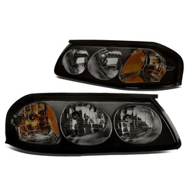 PM PERFORMOTOR Smoked Housing amber Corner Pair of Headlights Replacement Compatible with 00-05 Impala, PMHL-CIMP-0005-OH-SA