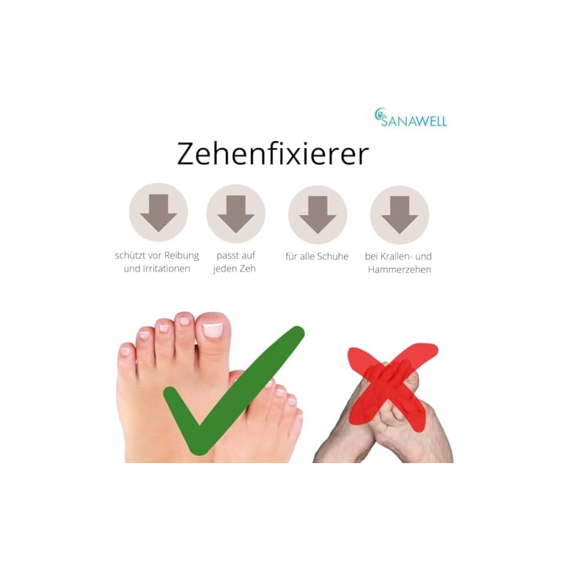Toe Fixers with Padding for Hammer Toe and Overlapping Toes,