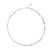 BERGERLIN Genuine Natural Stone Necklace with 925 Sterling Silver Pearl