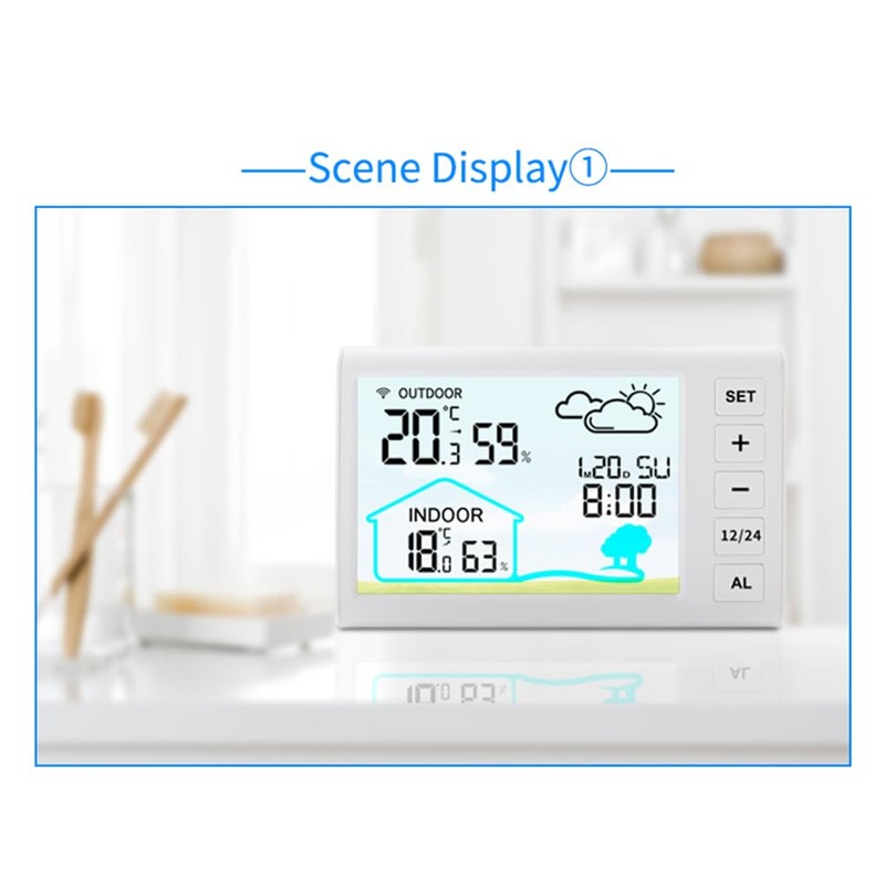 Wireless Weather Station with Indoor and Outdoor Thermometer Outdoor Thermometer
