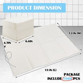 Mixweer 1000 Pcs Baby Disposable Changing Pads Quick Absorb Diaper Changing Table Pads Sanitary Liners Soft Waterproof for Baby Child Adult Pets Travel Change Stations (White)