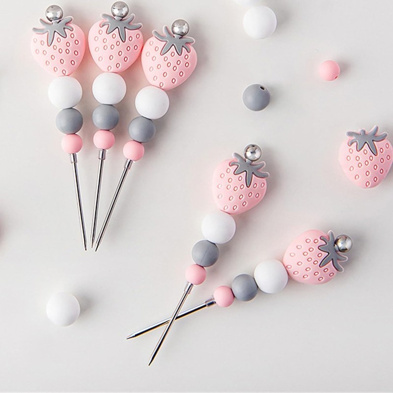 Pink Professional Pastry Scriber Needle,Cookie Biscuit Scriber Needle Strawberry Sugarcraft