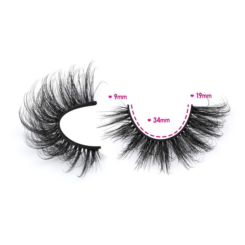 JIMIRE D Curl Faux Mink Lashes Fluffy Cat Eye 20MM