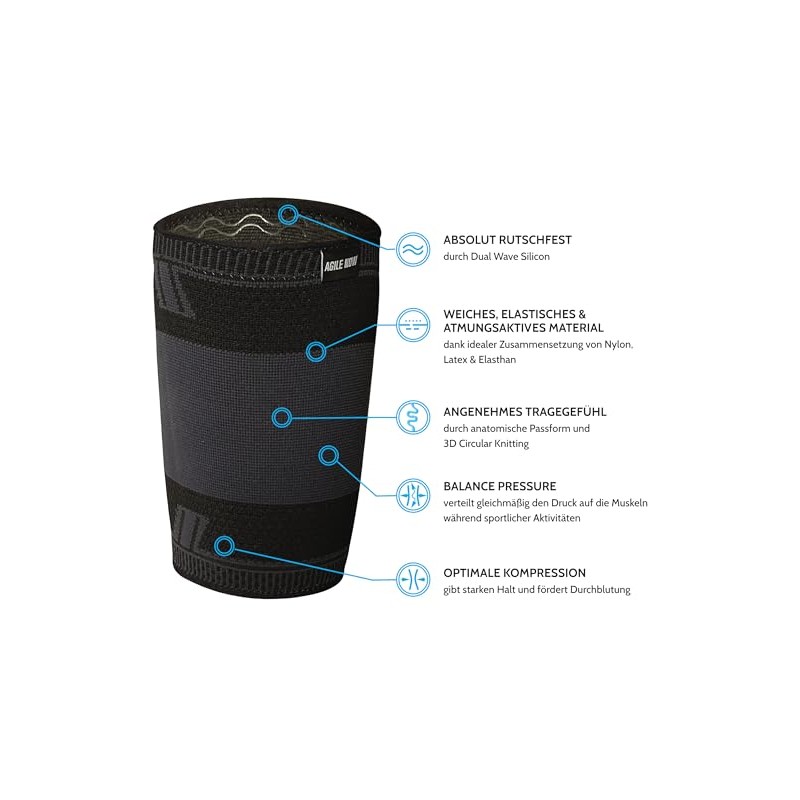 AGILE NOW® Thigh Brace Thigh Compression Stabiliser Non-Slip Thigh Compression