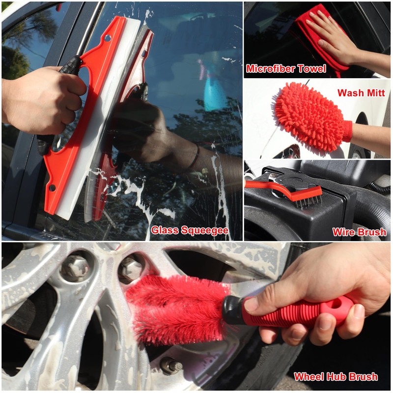 25Pcs Car Detailing Kit, Car Cleaning Kit with Drill Brushes