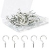 JCKHXG 20pcs Ceiling Hooks,1-1/4 Inch White Vinyl Coated Screw Hooks,Suitable