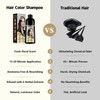 Dark Brown Hair Dye Shampoo - 100% Gray Coverage, Ammonia