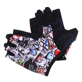 Kids Cycling Gloves Breathable Adjustable Half Finger Gloves Non-slip Bike Bicycle Gloves Mittens Summer Fingerless Gloves for Boys Girls Outdoor Sport Biking Riding Skating Rock Climbing 9-12 Years